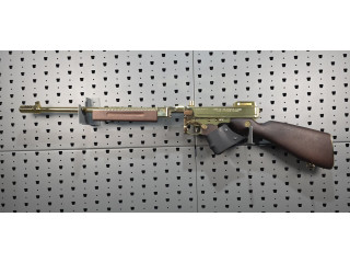 SHINY! 24K GOLD PLATED "AUTO ORDNANCE" M1927-A1 THOMPSON TOMMY GUN .45 ACP